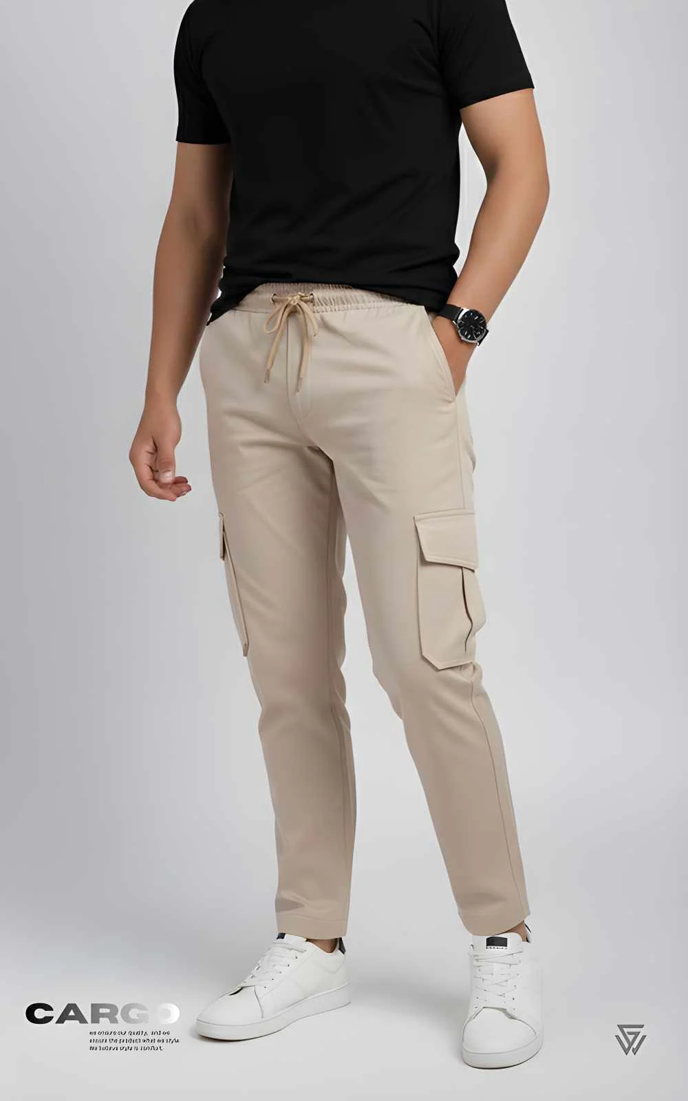 Men's Cargo Pant ( Cream )