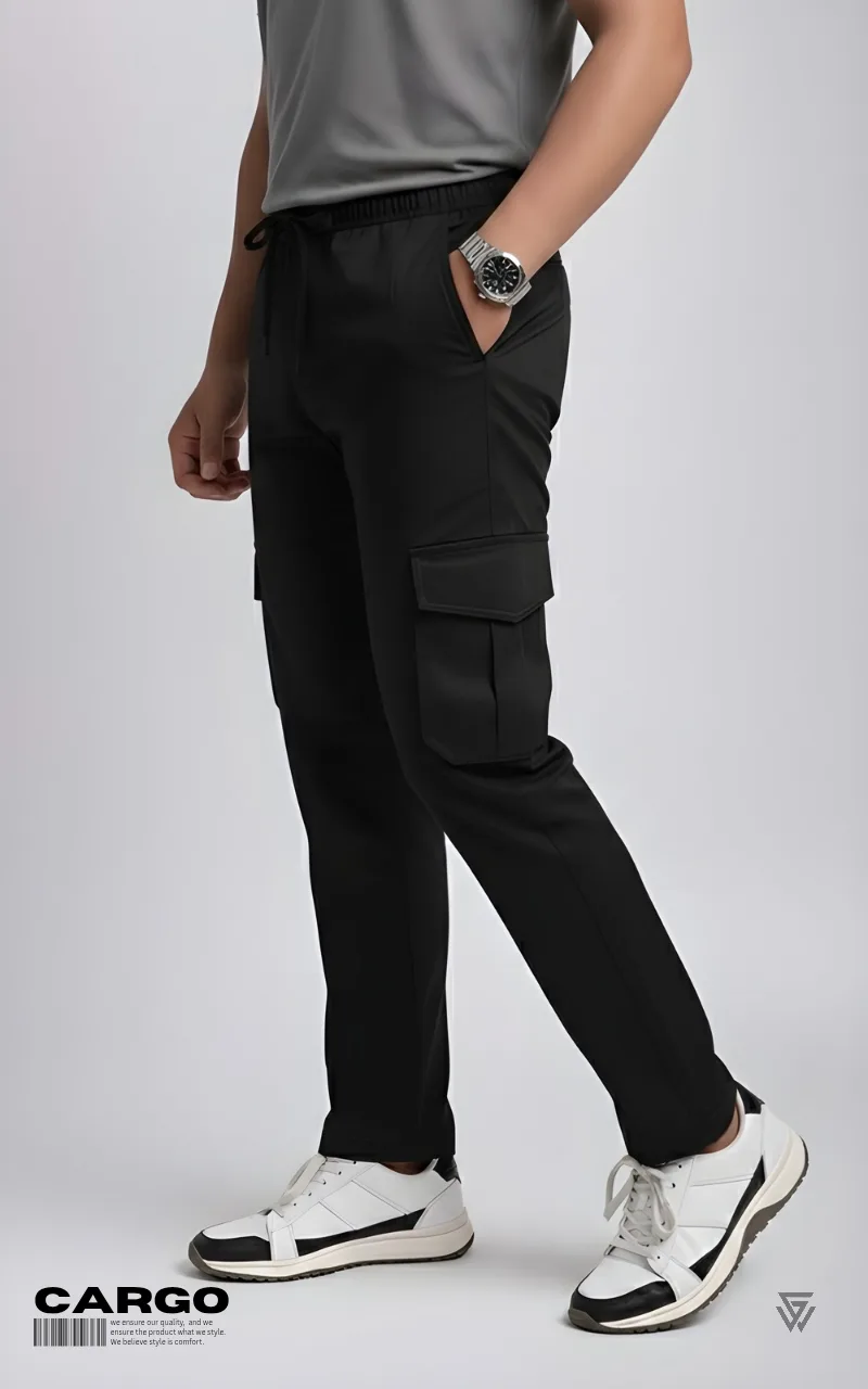 2 Piece Combo Cargo Pant ( Dark Ash + Black ) - Image 5
