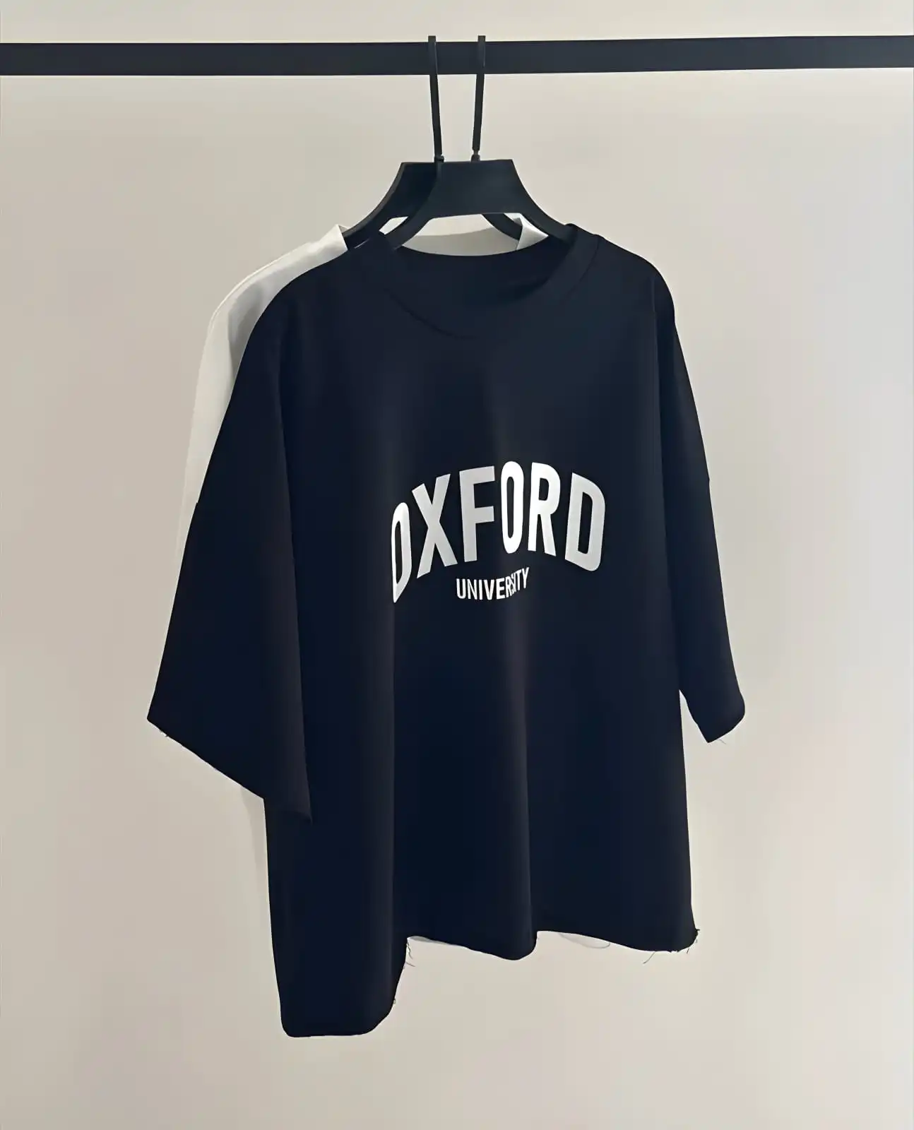 Oxford Oversized Drop Shoulder T-Shirt | Varsity University Style Tee